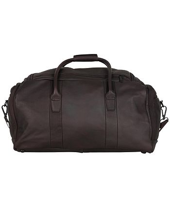 Steve Madden Luggage Duffle Bag Black And Gray Leather Travel
