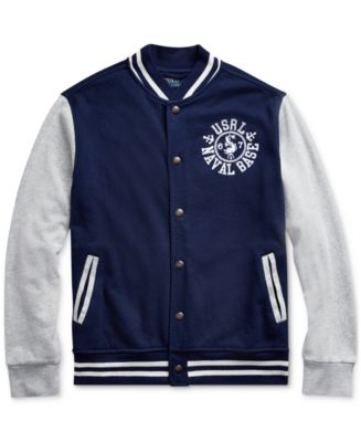 Polo Ralph Lauren Big Boys Spa Terry Baseball Jacket - Macy's