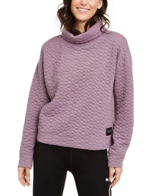 calvin klein performance quilted cowl neck top