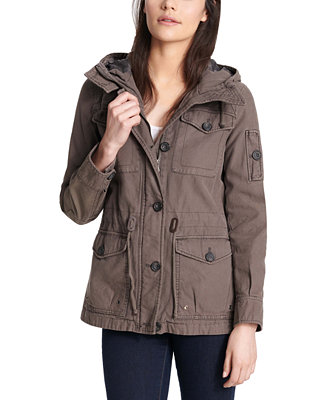 Levi's Women's Hooded Military Jacket & Reviews - Jackets & Blazers ...