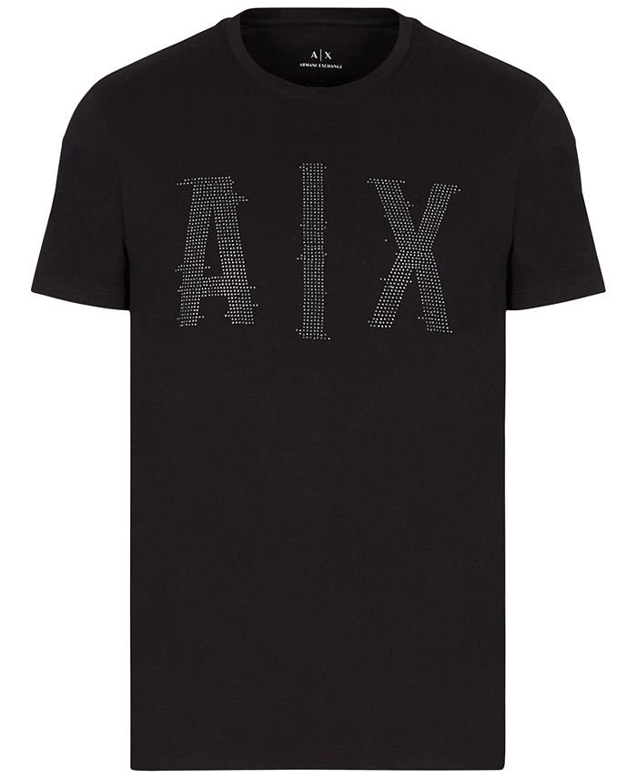 A|X Armani Exchange Men's Slim-Fit Rhinestone Logo T-Shirt - Macy's