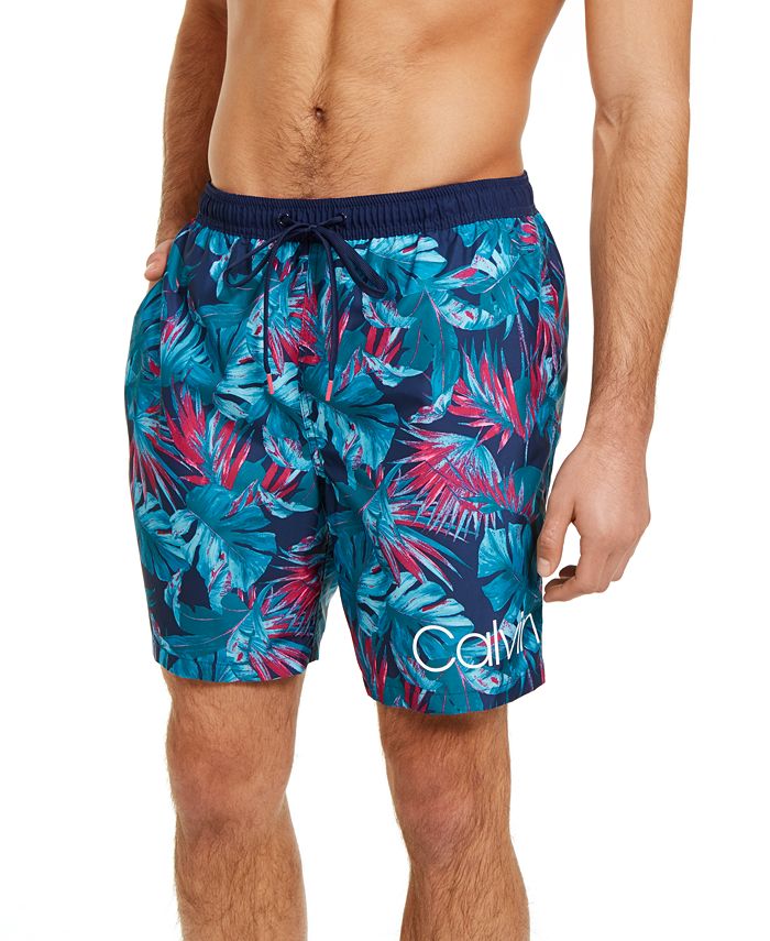Calvin Klein Men's Hawaiian Quick-Dry UV 50+ Tropical-Print 7