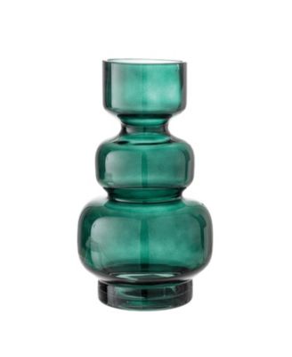 Bloomingville - Transparent Dark Green Glass Vase