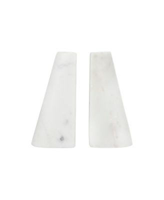 White Marble Bookends - Set of 2