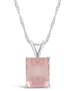 image of Sky Blue Topaz (3 ct. t.w.) Pendant Necklace in Sterling Silver. Also Available in Rose Quartz