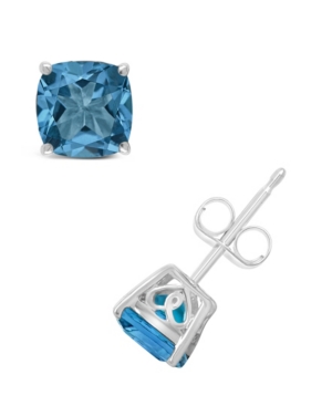 image of Blue Topaz (2-1/2 ct. t.w.) Stud Earrings in Sterling Silver
