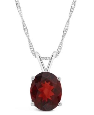 image of Garnet (2-3/4 ct. t.w.) Pendant Necklace in Sterling Silver
