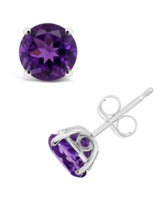 Peridot (1-7/8 ct. t.w.) Stud Earrings in Sterling Silver (Also available in Dark Blue Topaz, Rose Quartz, Amethyst, Citrine, Garnet, and Sky Blue Topaz)