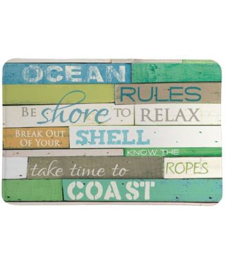 Laural Home - Ocean Rules Memory Foam Rug