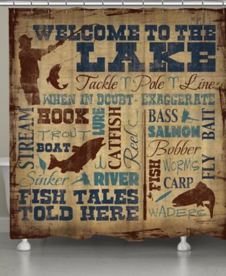 Laural Home - Welcome to the Lake Shower Curtain