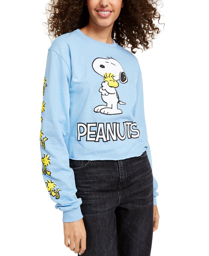 Mad Engine Peanuts Juniors' Snoopy Long-Sleeved Graphic T-Shirt by Mad ...
