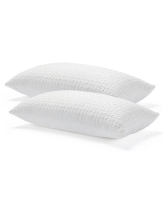 Dream Collection By Lucid 2 Pack Customizable Fiber Shredded Foam Pillows With Zippered Inner Cover