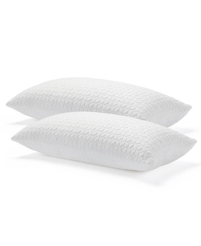 Lucid 2pack Customizable Fiber and Shredded Foam Pillow with Zippered