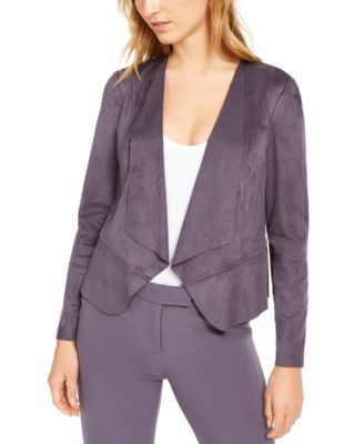 anne klein faux suede jacket