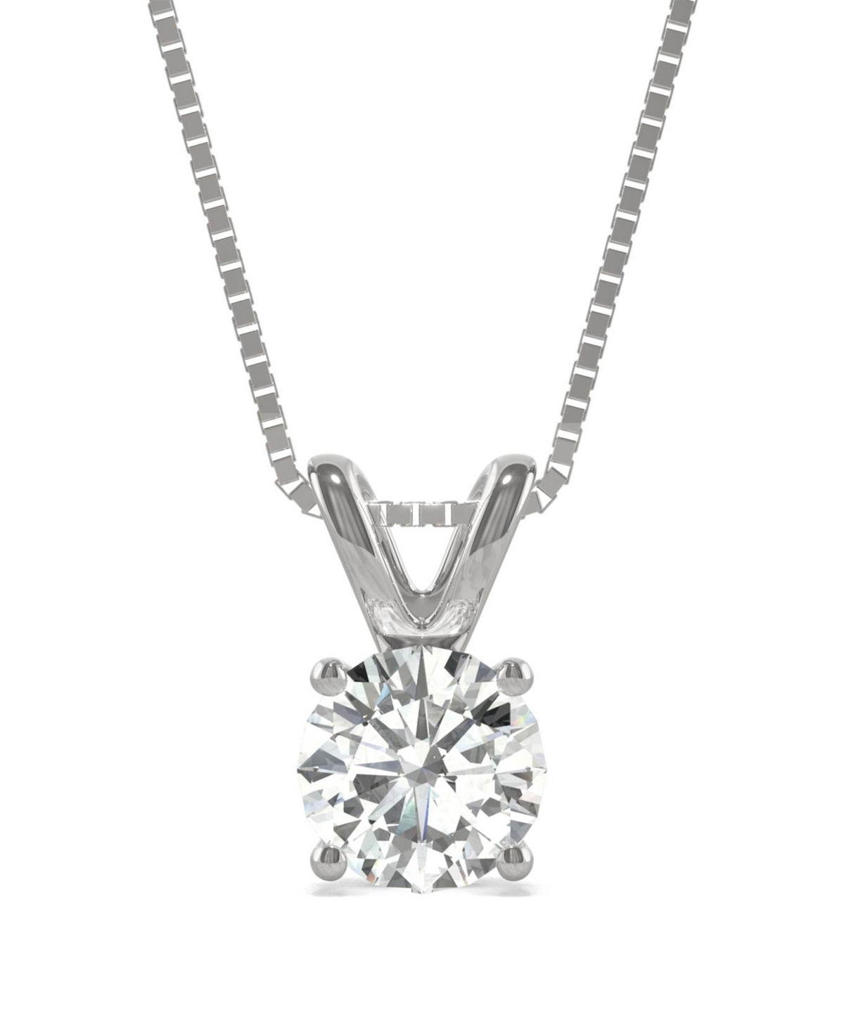 Charles & Colvard Moissanite Solitaire Pendant 1 ct. t.w. Diamond Equivalent in 14k White or Yellow Gold