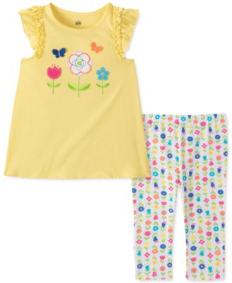 Kids Headquarters - Toddler Girls 2-Pc. Flower Surprise Tunic & Leggings Set