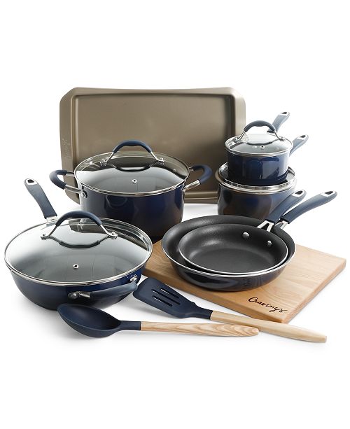 Cravings By Chrissy Teigen 14 Pc Nonstick Aluminum Cookware Set Reviews Cookware Sets Macy S