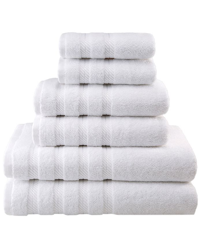American Soft Linen 100% Turkish Cotton 6 Piece Towel Set - Gray