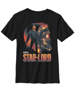 Fifth Sun Marvel Big Boy's Infinity War Star-Lord Head Profile Short Sleeve T-Shirt