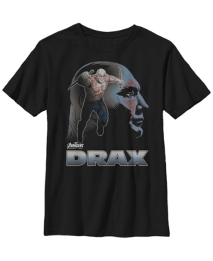 Fifth Sun Marvel Big Boys Infinity War Drax Big Head Profile Short Sleeve T-Shirt