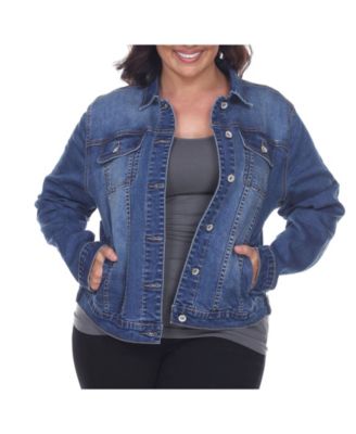 macy's white denim jacket