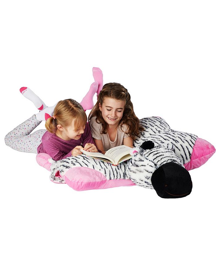 Pillow Pets Signature Zippity Zebra Jumboz Stuffed Animal Plush Toy