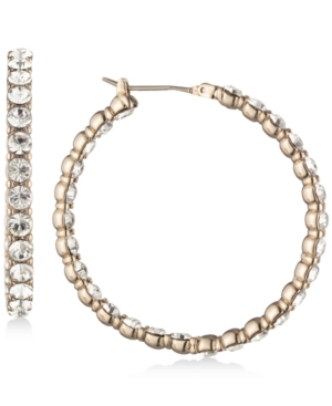 image of Givenchy Medium Pave Hoop Earrings, 1.4