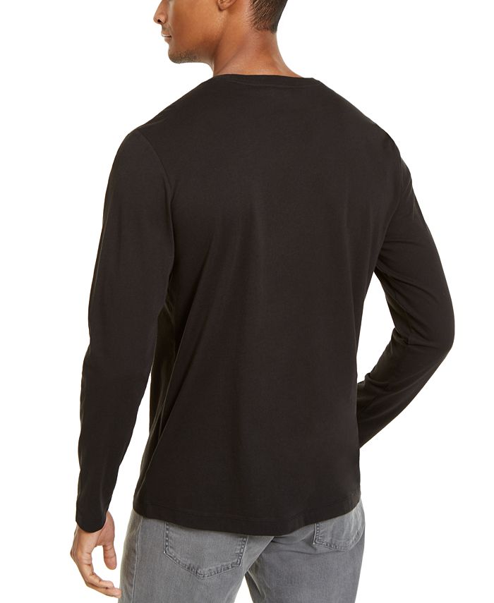 DKNY Men's Threaded Logo Long-Sleeve T-Shirt - Macy's