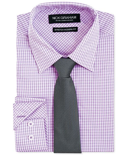 Nick Graham Men's ModernFit Dress Shirt & Tie & Reviews Dress Shirts