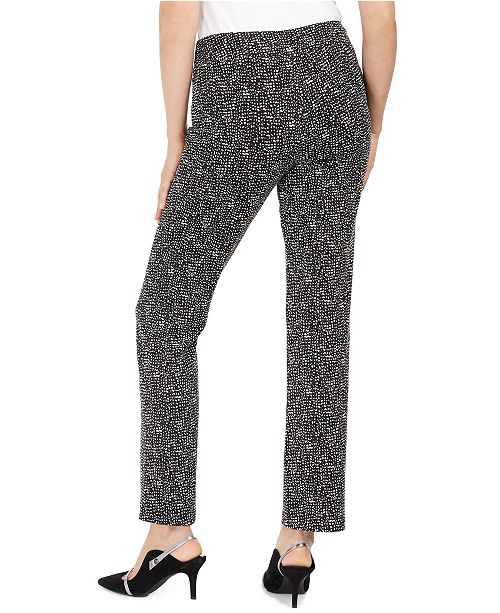printed straight pants