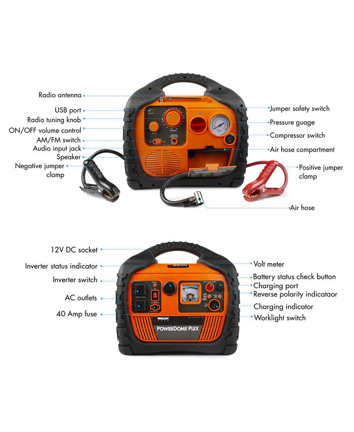 Battery Jump Starter Air Compressor Peak Portable Car Charger Booster 700 Ampere