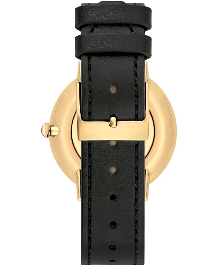 Rebecca Minkoff Women's Major Black Studded Leather Strap Watch 35mm ...