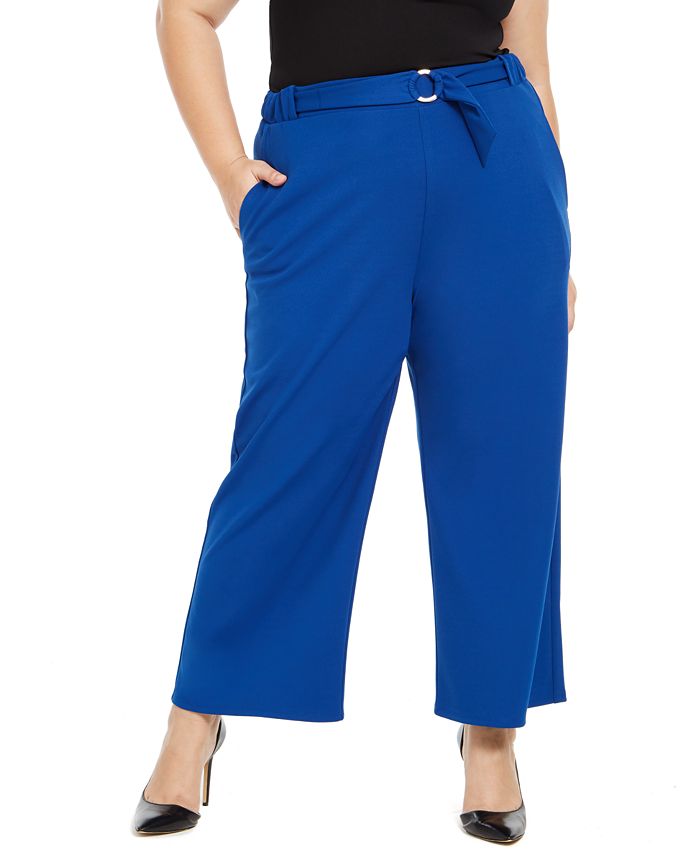 NY Collection Plus Size RingBelt Pants Macy's