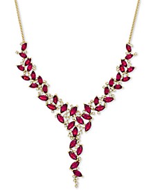 Emerald (11-5/8 ct. t.w.) & Diamond (1/2 ct. t.w.) 16" Statement Necklace in 14k Gold (Also in Ruby)