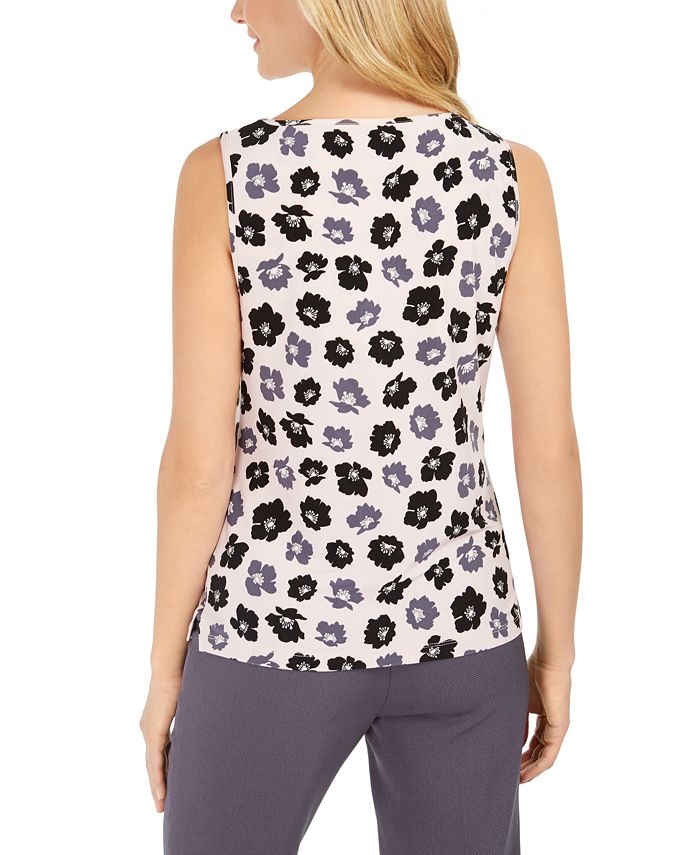 Anne Klein Giverny Floral-Print Top - Macy's