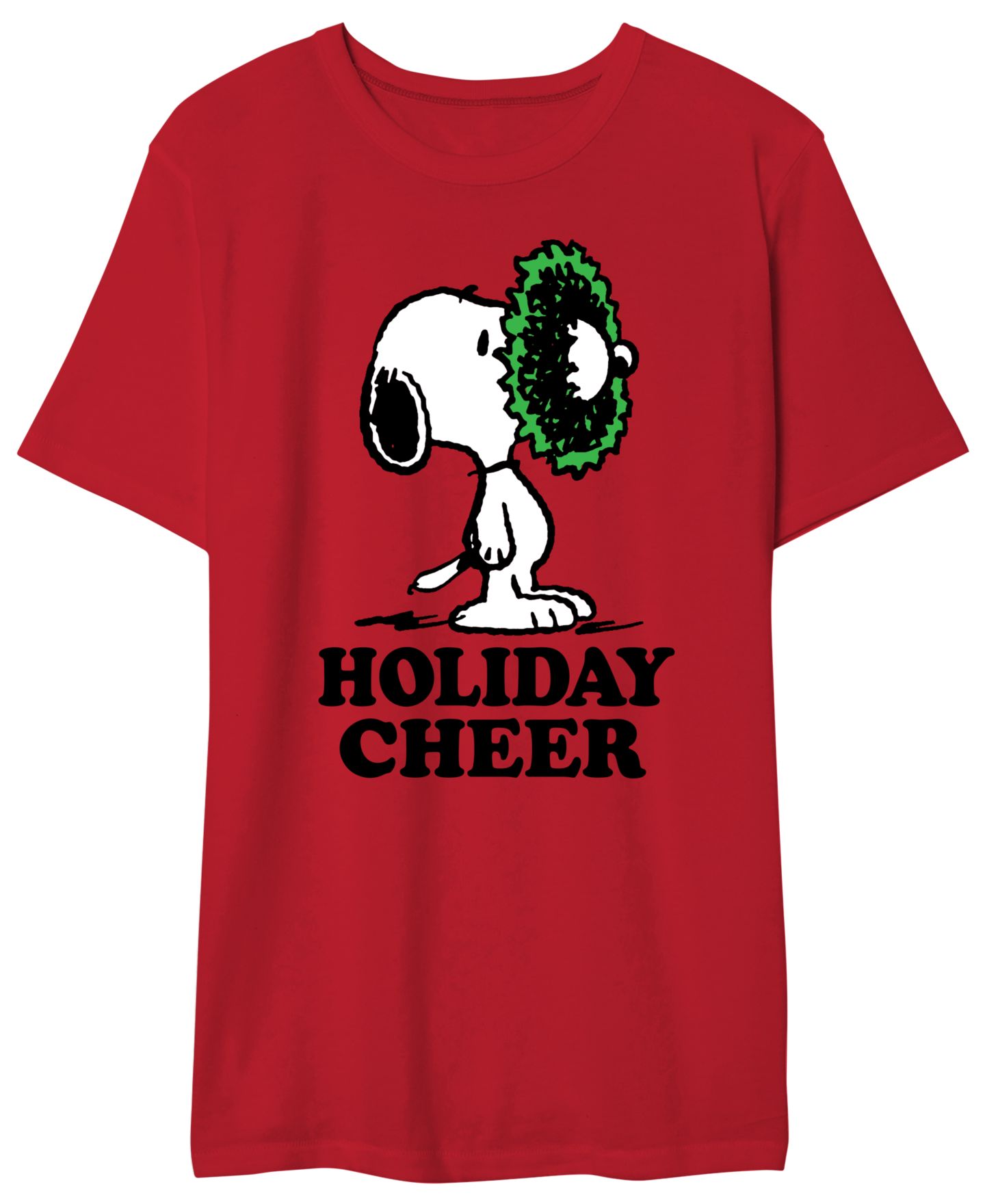 Мужская футболка AIRWAVES Snoopy Holiday Cheer Graphic, цвет: Snoopy Holiday Cheer Mens Graphic T-Shirt — фото 1