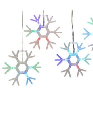 Kurt Adler - Snowflake Icicle Fairy Lights with RGB LED Lights