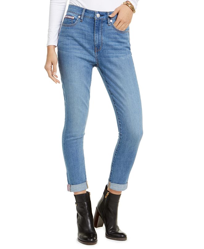 Tommy Hilfiger Mercer High-Waist Cuffed Jeans & Reviews - Jeans - Women ...