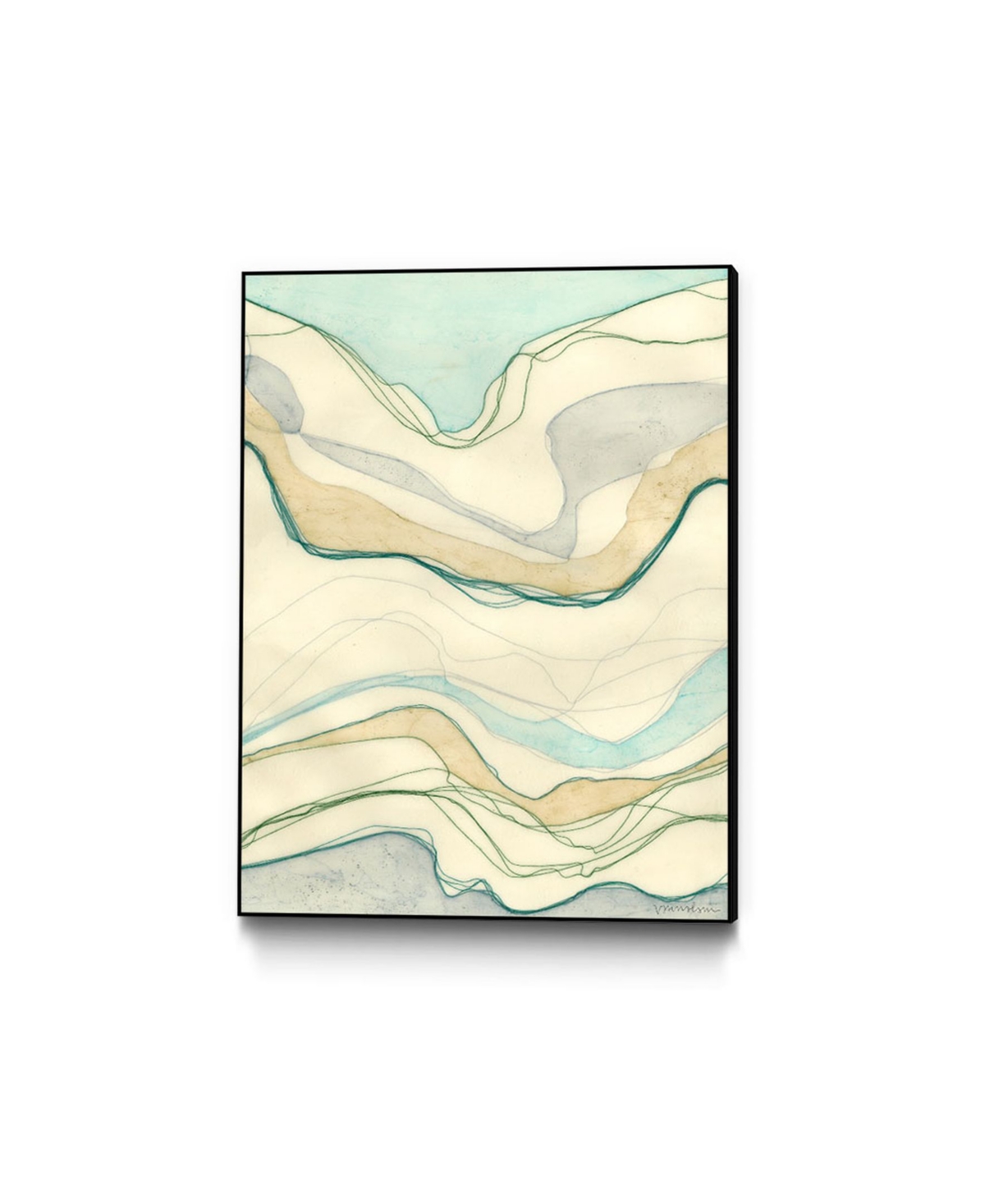 Giant Art 20 x 16 Ocean Cascade I Art Block Framed Canvas