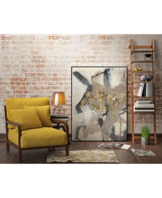 40" x 30" Golden Blush I Art Block Framed Canvas