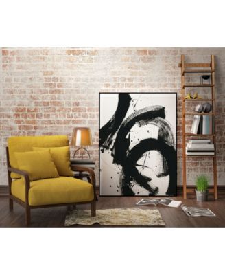 40" x 30" Onyx Gesture II Art Block Framed Canvas