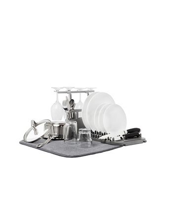 Jumbl Apple Decor Expandable Metal Dish Drying Rack and Dish Strainer for  Kitchen Counter