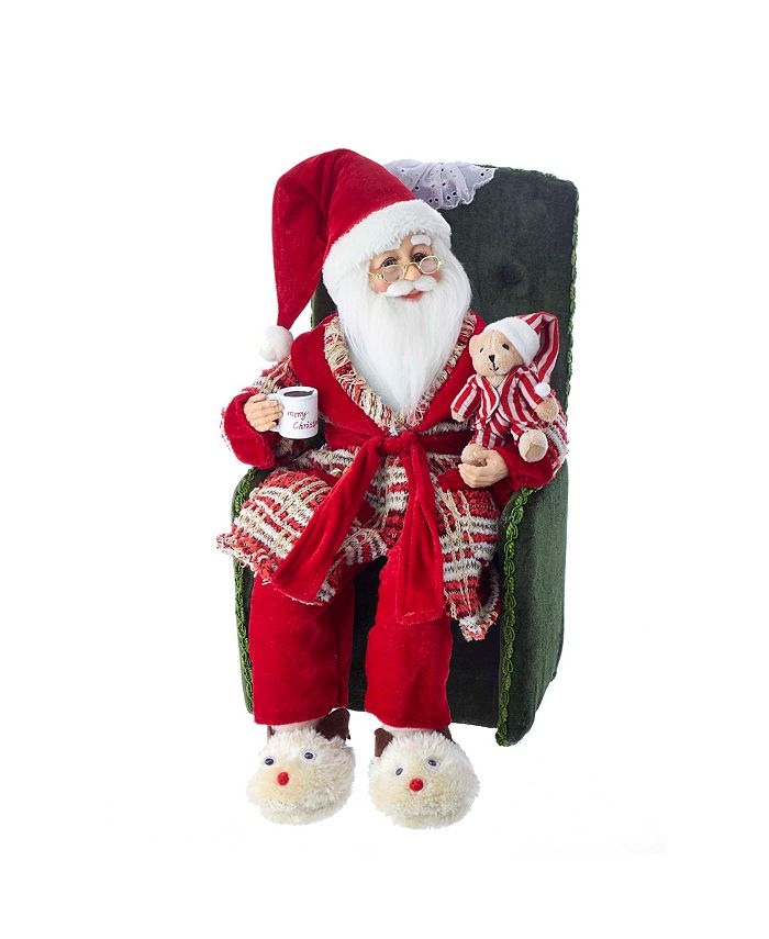 Kurt Adler 18-inch Kringle Klaus Santa in Pajamas - Macy's