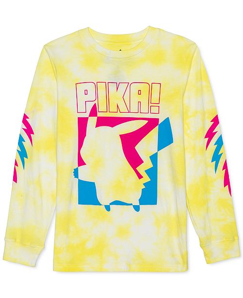 Pokemon Pokemon Big Boys Pikachu Just Pika Tie Dye T Shirt