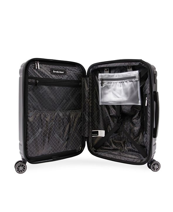 Brookstone Brett 21" Hardside CarryOn Luggage with Charging Port