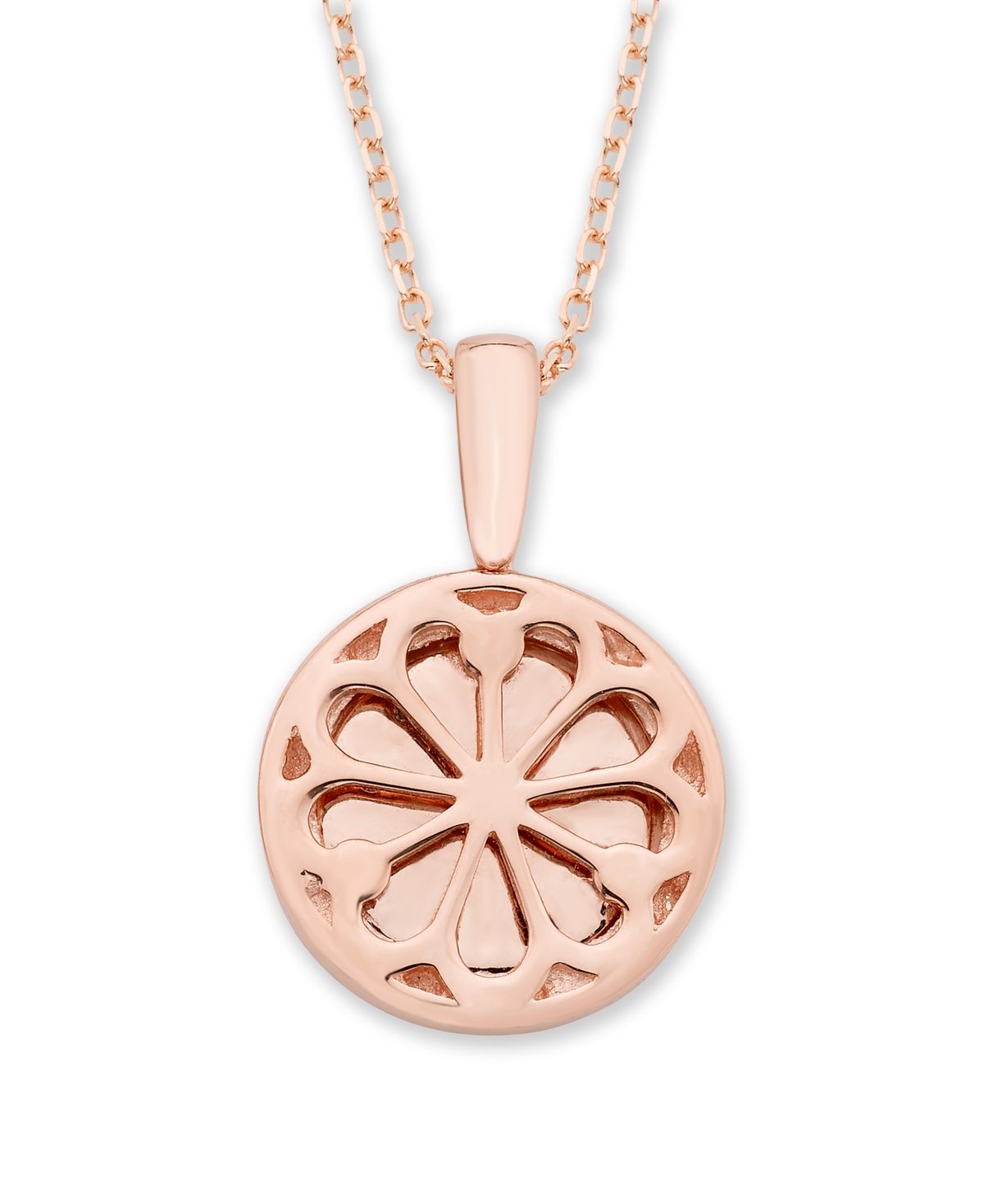 Diamond (1/5 ct. t.w.) Pave Pendant in 14k Yellow or- Rose Gold