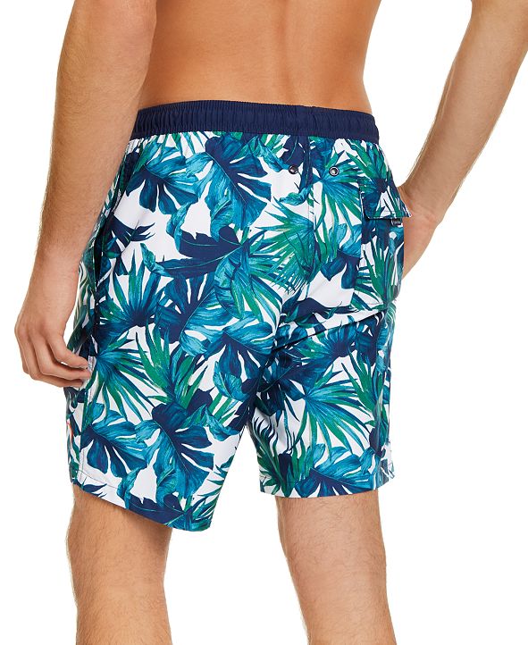 Calvin Klein Men's Hawaiian Quick-Dry UV 50+ Tropical-Print 7