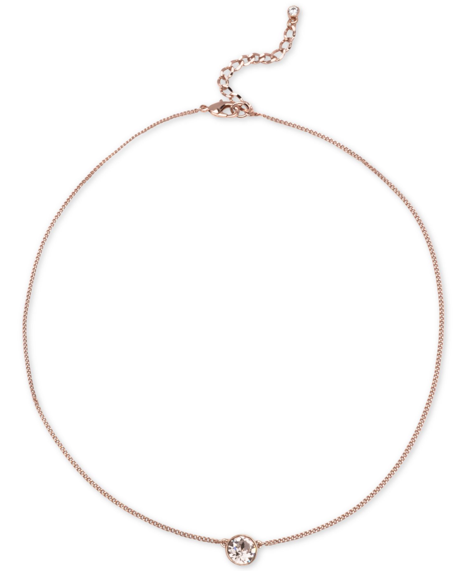 Crystal Pendant Necklace, 16" + 2" Extender
