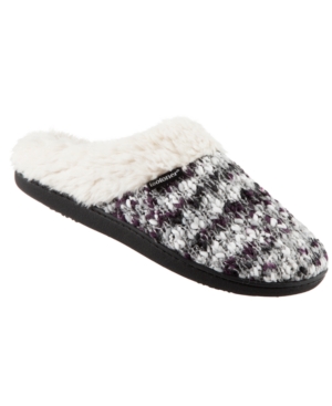 image of Isotoner Signature Women-s Sweater Chunky Knit Amanda Hoodback Slippers