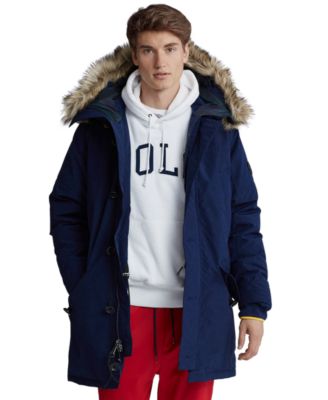 ralph lauren parka with faux fur trim